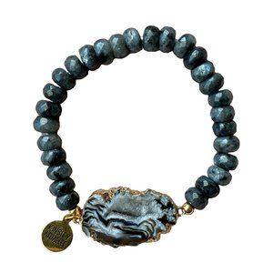 NWOT Kinsley Armelle Agate Collection Smokey Bracelet